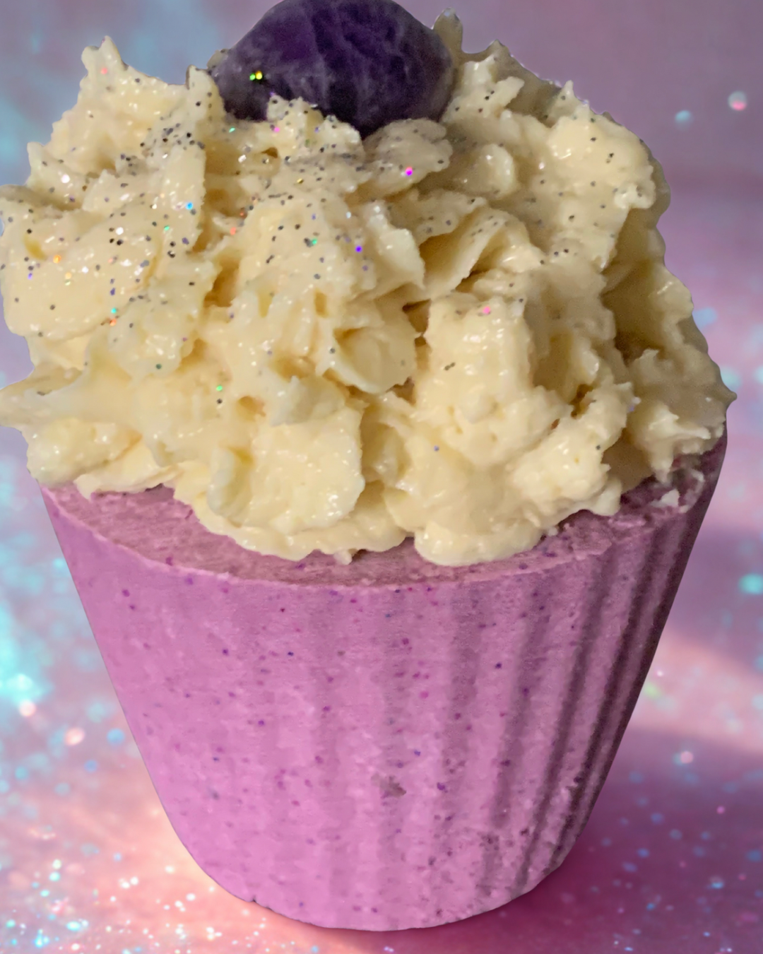 Amethyst Foaming Cupcake Bath Bomb